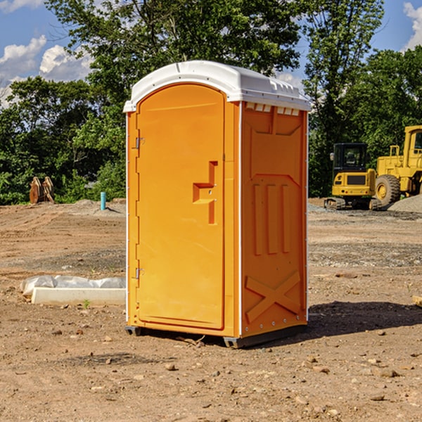 what is the maximum capacity for a single portable restroom in Massena IA